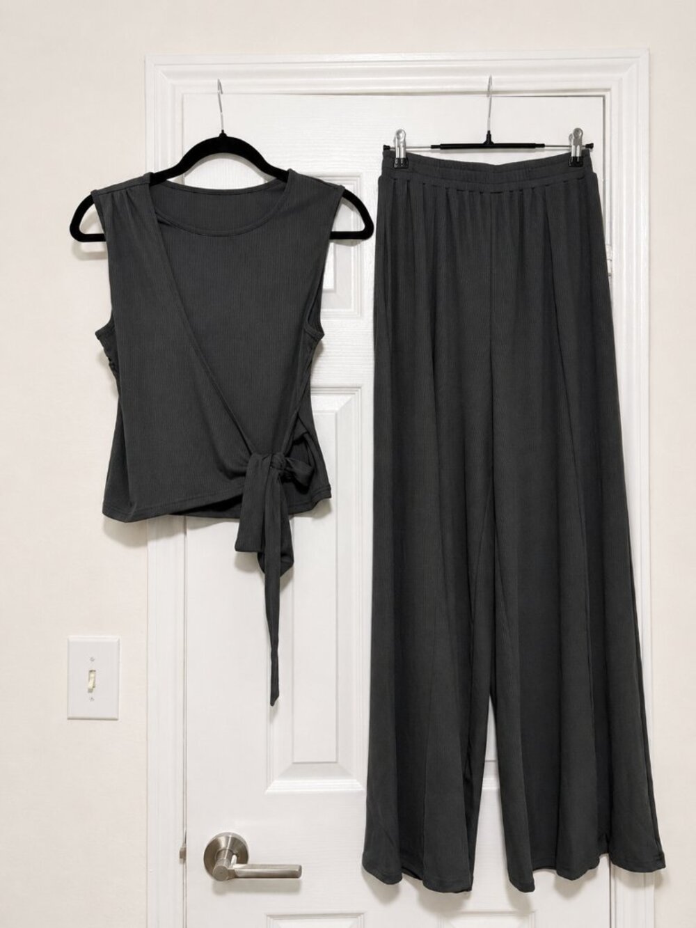 Yozy Ribbed Knit Two-Piece Loungewear Set